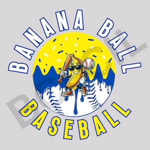 Banana Ball PNG,  Baseball, Go Bananas PNG, Savannah, Bananas, Baseball Drip PNG