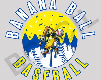 Banana Ball PNG,  Baseball, Go Bananas PNG, Savannah, Bananas, Baseball Drip PNG