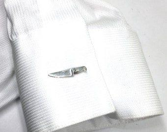 Chef Knife Cuff Links - Chef Jewelry - Mens Accessory - Gift for Chef - Knife Jewelry - Culinary School Graduation Gift - Chef Wedding Gift