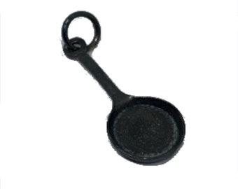 Cast Iron Frying Pan Charm - Gift for Cooks - Skillet Charm - Steel Pan - Culinary Gift- Food Jewelry - Chef Jewelry - Chef Gift - Miniature