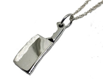 Chef Cleaver Necklace - Chef Gift - Knife Jewelry - Kitchen Jewelry - Culinary Graduation Gift - Chef Charm - Chef Jewelry - Cleaver Pendant