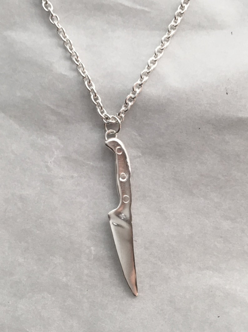 Large Sterling Chef Knife Necklace Chef Gift Cooking Gift Etsy