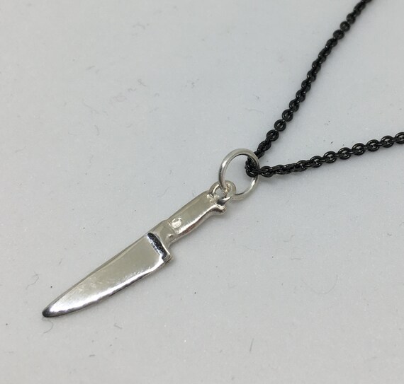 Sterling Chef Knife Necklace Gift Cook Charm - Chef S Knife Pendant Necklace