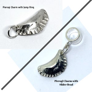 Pierogi Charm - Polish Charm - Miniature Food Charm - Chef Gift - Turnover - Culinary Jewelry - Chef Jewelry - Pie  - European Slider Charm