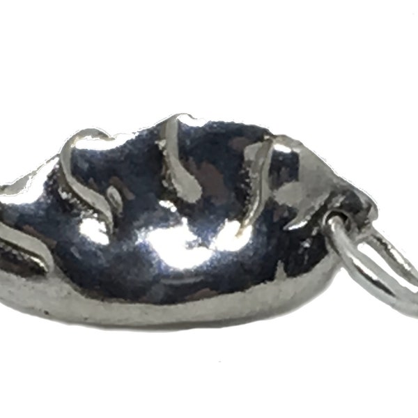 Dumpling Charm - Sterling Silver Dim Sum Charms - Miniature Food Charm - Chinese Chef Gift - Culinary Jewelry -  Chef Jewelry - Potsticker