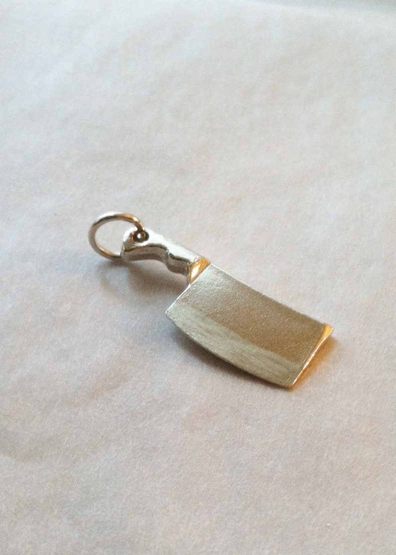 Sterling Silver Chef Cleaver Charm Foodie Gift Chef Jewelry Etsy