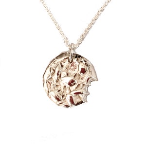 Oatmeal Cookie Pendant Necklace in Sterling Silver - Gift for Baker - Bite - Food Jewelry - ChefJewelry - Stocking Stuffer  - Food Jewelry
