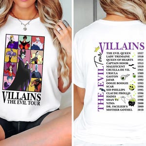 Comfort Colors Vintage Villains Evil Tour Shirt, Retro Villains Characters Shirt, Maleficent Tee, Disneyland Girl Trip Shirt,Halloween Witch