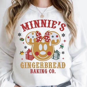 Comfort Colors Minnie Gingerbread Sweatshirt, Gingerbread Shirt, Disney Christmas Party Shirt, Disneyland Christmas Shirt, Minnie Christmas