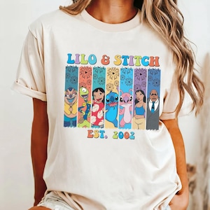 Comfort Colors Disney Lilo & Stitch Est 2002 Shirt, Stitch Shirt, Disney Friends Shirt, Lilo Shirt, Disney Family Trip Shirt,Disney Matching