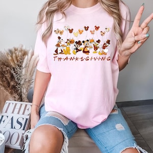 Comfort Colors Mickey And Friends Thanksgiving Shirt, Disney Thanksgiving T-Shirt, Happy Thanksgiving Shirt, Family Thanksgiving Matching