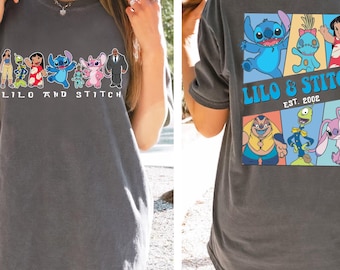 Maglietta Comfort Colors Disney Lilo & Stitch Est 2002, Maglietta Stitch, Maglietta Disney Friends, Maglietta Lilo, Maglietta Disney Trip, Maglietta coordinata Disney
