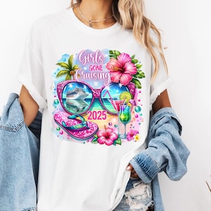 Comfort Colors Funny Girls Trip Shirt, Summer Vacation Shirt, Girls Weekend Shirt, Womens T-Shirt, 2025 Girls Trip Shirt, Family Trip Shirt
