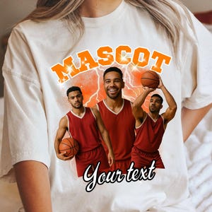 Comfort Colors Custom Bootleg Shirt, Custom Photo Sports Shirt, Custom Name Shirt, Bootleg Team Shirt, Custom Sport, Custom Mascot Shirt,