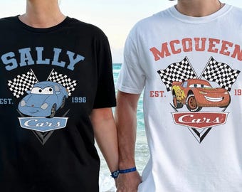 Komfort Farben Disney Cars Shirt, Lightening McQueen Shirt, Cars Sally Shirt, Disney Familienausflug, Disneyland Urlaub, Disney Gruppe Shirt