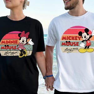 Comfort Colors Vintage Mickey Minnie Shirts, Disney Matching Shirt, Retro Disney Trip Shirt, Mickey Minnie Couple Shirt, Disney Trip Shirt