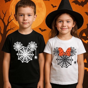 Comfort Colors Disney Spider Web Halloween Shirt, Spooky Season Shirt, Disney Matching Sweatshirt, Halloween 2025 Hoodie, Disney Halloween
