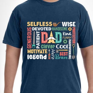 Comfort kleuren shirt vader typografie, Vaderdagcadeau met gereedschap, shirt coole vader, shirt vader, vaderdagshirt, shirt beste vader