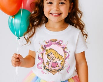 Camiseta con lazos de princesas Disney de Comfort Colors, camisetas de viaje para niñas Disney, época de las princesas Disney, camiseta de viaje para niñas Disney