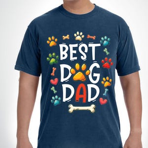 Comfort kleuren shirt hond vader, shirt beste hond vader ooit, vaderdagcadeau, hondenliefhebber cadeau grappig shirt mannen, vader cadeau echtgenoot cadeau hond cadeau vader