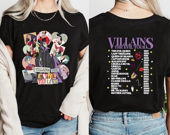Comfort Colors Disney Witches Shirt, Disney Villains The Evil Tour Shirt, Disney Maleficent Shirt, Disney Princess Shirt,Disney Family Shirt