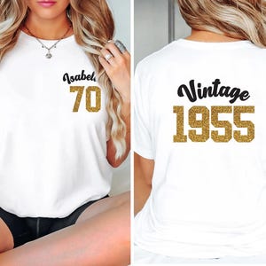Vintage 1955 Shirt, 70th Birthday Shirt, Limited Edition 1955, 70th Birthday Present, Birthday Gift for Him and Her,Unisex Shirt
