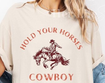 Vintage Cowboy Western Graphic T-Shirt: Oversized Comfort Colors Tee