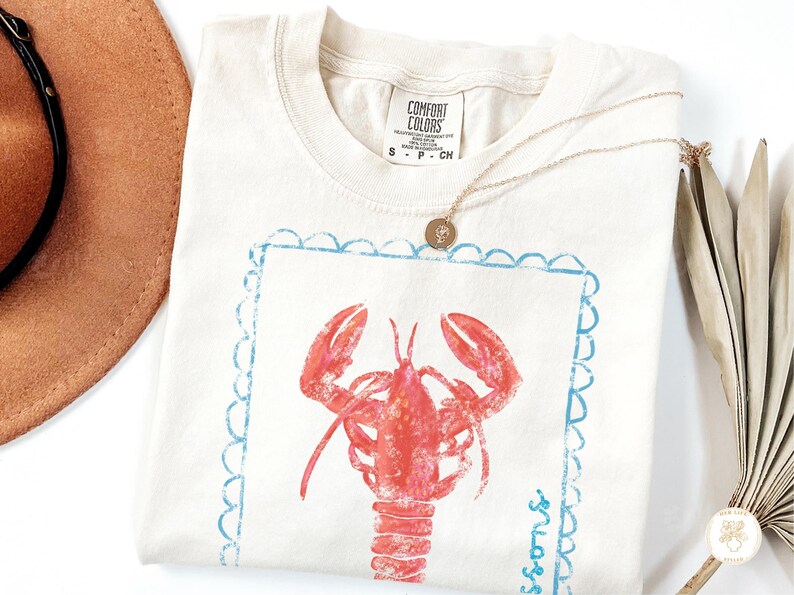 Comfort Colors shirt soft cotton lobster shirt with relaxed fit