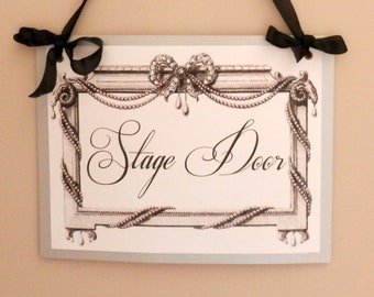 Bejeweled Signage. Custom Printed Vintage Style Hanging Signs for Your Party - 8x11 - Pearls and Rhinestones