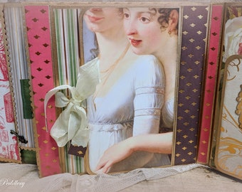 TE KOOP! Regency tijdperk interactief folio fotoalbum 11x6, verloving, bruiloft, liefde