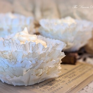 Creme Fraiche Ruffles. Ruffled Crepe Cupcake Wrappers in White and Cream image 5