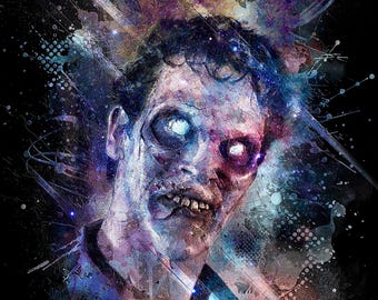 Poster di Evil Dead – Poster del film horror cult – Speciale horror di Halloween – Illustrazione del film di Splashed! Creations