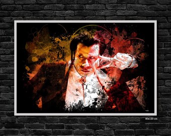 John Travolta painting, dancing from the film Pulp Fiction – Digital watercolor painting printed on canvas – Home decor – Ideal Pop Culture gift