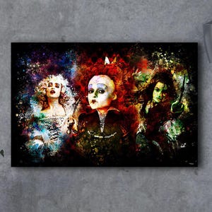 Tableau d'Helena Bonham Carter, cinéma – Peinture digitale imprimée sur toile – Déco intérieure – Cadeau idéal fan de cinéma Pop Culture