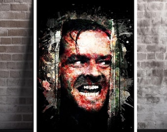Jack Nicholson Poster – The Shining – Cult Horror Film Poster – Horror – Splashed! Illustratie