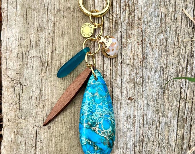 OOAK gemstone pendant for your chain or bag or pair with matching necklace