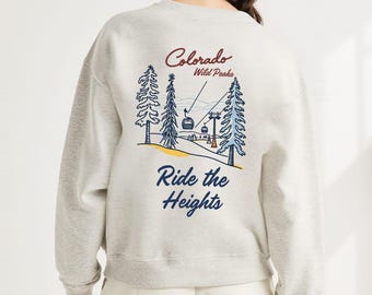 Colorado Snow Peaks Sweatshirt | Winter Mountain Pullover | Cozy Outdoor Adventure Gift