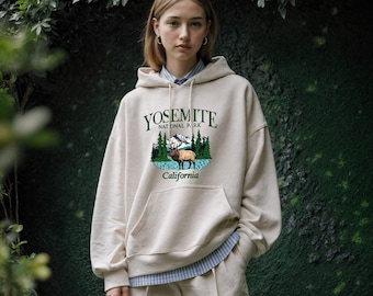 Yosemite National Park Hoodie: Retro Hiking, Camping Gift