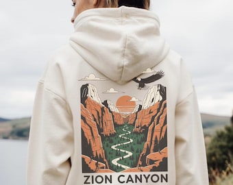 Zion National Park Hoodie | Vintage Utah Hiking Sweatshirt