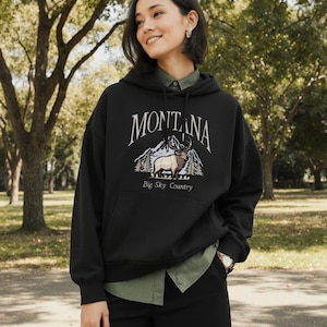 Montana Nature Hoodie: Big Sky Country Adventure Sweatshirt image 1