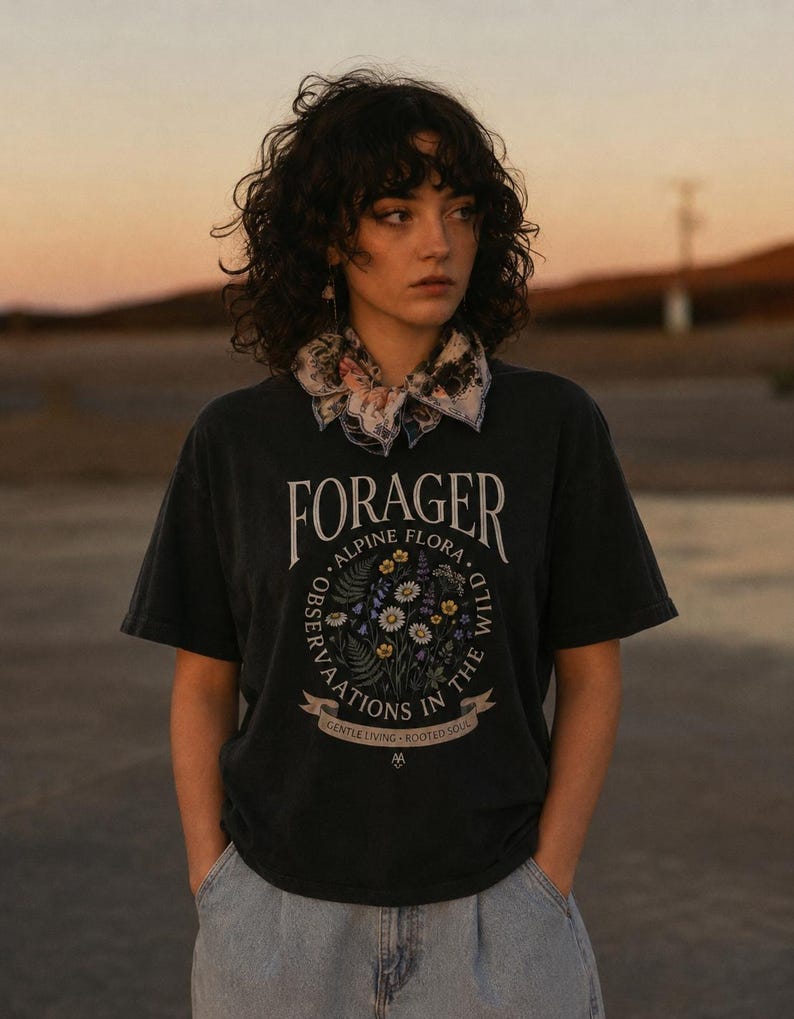 Granola Girl Wildflower Shirt, Forager Botanical Tee, Naturecore ...