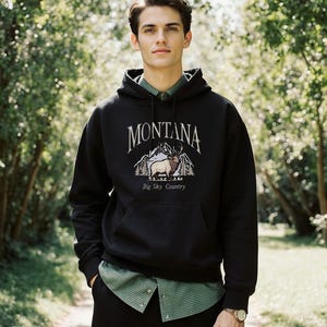 Montana Nature Hoodie: Big Sky Country Adventure Sweatshirt image 4