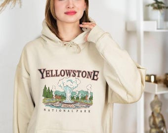 Sweat-shirt du parc national de Yellowstone, pull à col rond Buffalo, unisexe - France