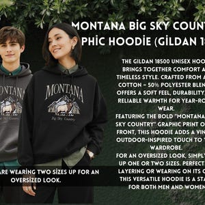 Montana Nature Hoodie: Big Sky Country Adventure Sweatshirt image 2