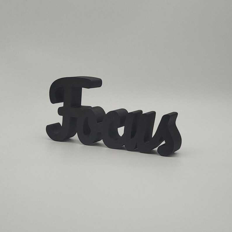 Freestanding Focus Sign for Modern Office Desk Decor, Minimalist ...