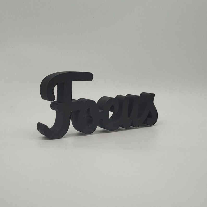 Freestanding Focus Sign for Modern Office Desk Decor, Minimalist ...