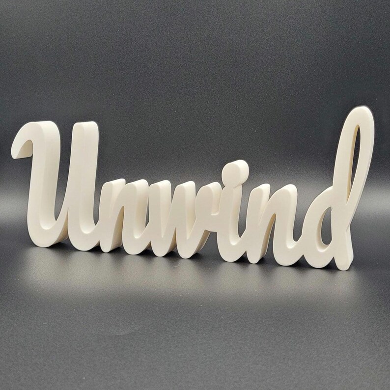 Unwind Sign Freestanding Unwind Sign for Cozy Living Room Decor, Minimalist Spa ...