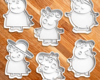 Peppa Pig Cookie Cutter and Stamp Set