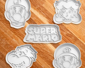 Super Mario Cookie Cutter and Stamp set