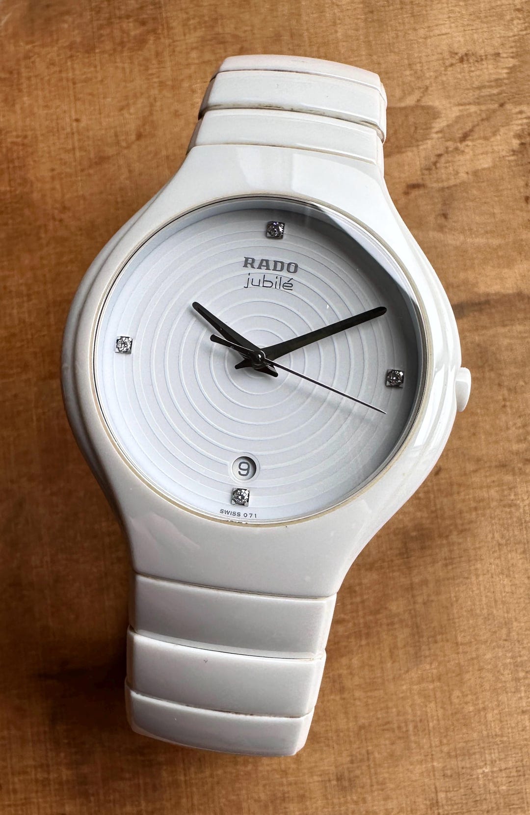 Rado Diastar Ceramic White Diamond Dial Men's Watch Ref: 115.0695